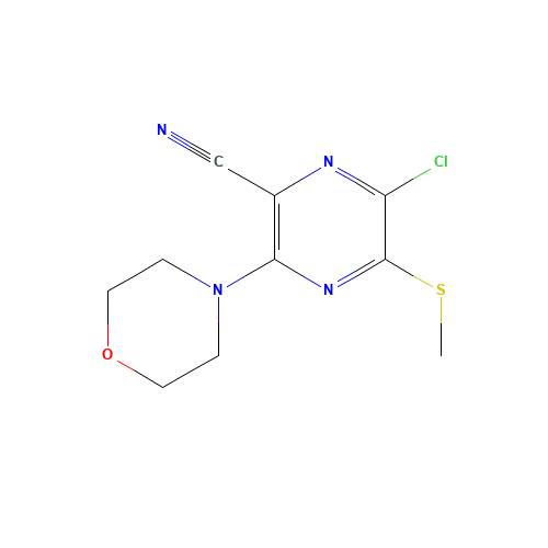 6-chloro-5-methylsulfanyl-3-morpholin-4-ylpyrazine-2-carbonitrile (CAS: 90601-39-1) - Related Chemical Product
