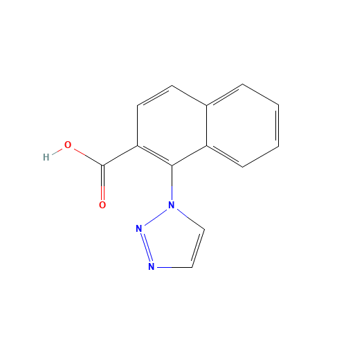 1-(triazol-1-yl)naphthalene-2-carboxylic acid (CAS: 1293285-50-3) - Chemical Structure and Molecular Formula 