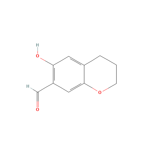 6-hydroxy-3,4-dihydro-2H-chromene-7-carbaldehyde (CAS: 99385-77-0) - Chemical Structure and Molecular Formula 