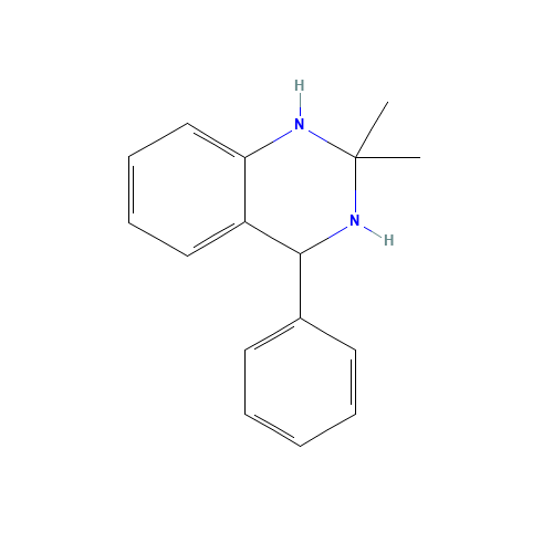 2,2-dimethyl-4-phenyl-3,4-dihydro-1H-quinazoline (CAS: 84571-51-7) - Chemical Structure and Molecular Formula 