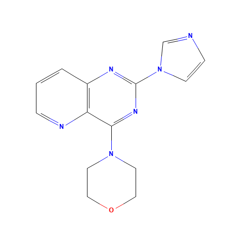 4-(2-imidazol-1-ylpyrido[3,2-d]pyrimidin-4-yl)morpholine (CAS: 1220114-30-6) - Chemical Structure and Molecular Formula 