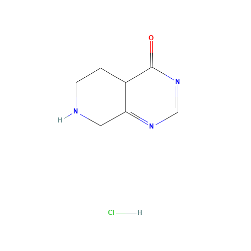 5,6,7,8-tetrahydro-4aH-pyrido[3,4-d]pyrimidin-4-one;hydrochloride (CAS: 1209597-83-0) - Chemical Structure and Molecular Formula 