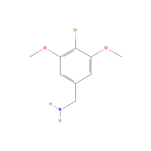 (4-bromo-3,5-dimethoxyphenyl)methanamine (CAS: 887580-50-9) - Chemical Structure and Molecular Formula 
