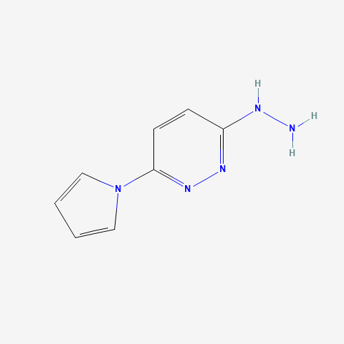 (6-pyrrol-1-ylpyridazin-3-yl)hydrazine (CAS: 102207-45-4) - Chemical Structure and Molecular Formula 