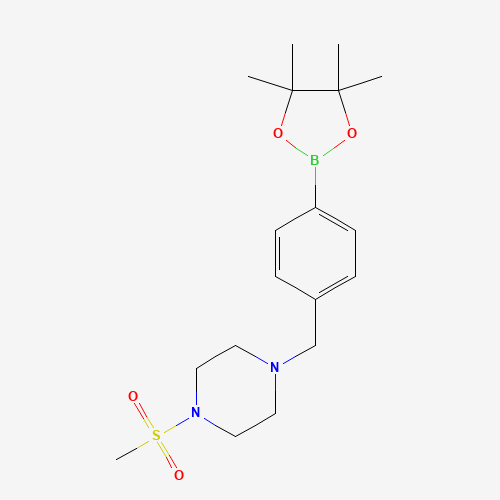1-methylsulfonyl-4-[[4-(4,4,5,5-tetramethyl-1,3,2-dioxaborolan-2-yl)phenyl]methyl]piperazine (CAS: 1206641-59-9) - Related Chemical Product