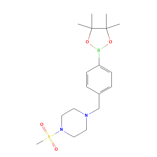 1-methylsulfonyl-4-[[4-(4,4,5,5-tetramethyl-1,3,2-dioxaborolan-2-yl)phenyl]methyl]piperazine (CAS: 1206641-59-9) - Related Chemical Product