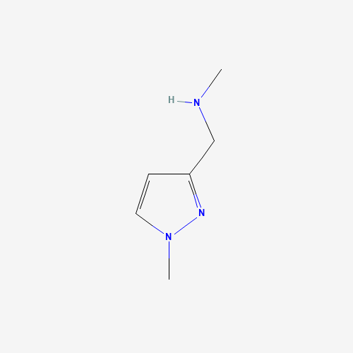 N-methyl-1-(1-methylpyrazol-3-yl)methanamine (CAS: 871825-57-9) - Chemical Structure and Molecular Formula 