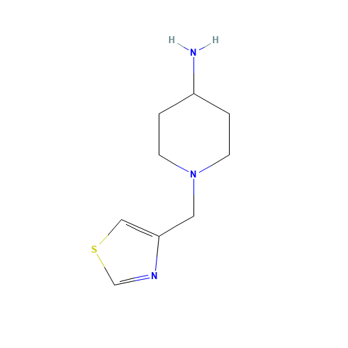 1-(1,3-thiazol-4-ylmethyl)piperidin-4-amine (CAS: 933760-12-4) - Chemical Structure and Molecular Formula 