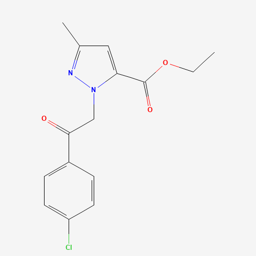 ethyl 2-[2-(4-chlorophenyl)-2-oxoethyl]-5-methylpyrazole-3-carboxylate (CAS: 618070-40-9) - Related Chemical Product