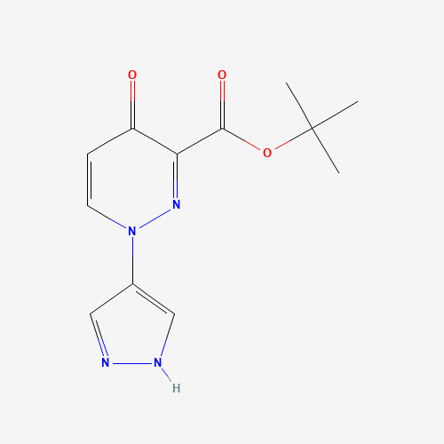 tert-butyl 4-oxo-1-(1H-pyrazol-4-yl)pyridazine-3-carboxylate (CAS: 1314389-53-1) - Chemical Structure and Molecular Formula 