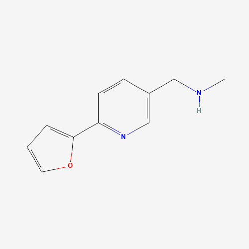 1-[6-(furan-2-yl)pyridin-3-yl]-N-methylmethanamine (CAS: 886851-44-1) - Chemical Structure and Molecular Formula 