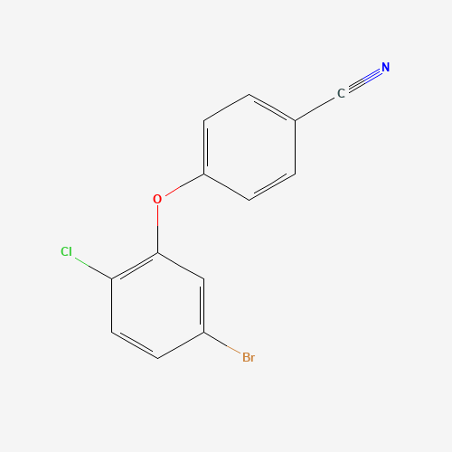 4-(5-bromo-2-chlorophenoxy)benzonitrile (CAS: 1161025-99-5) - Chemical Structure and Molecular Formula 
