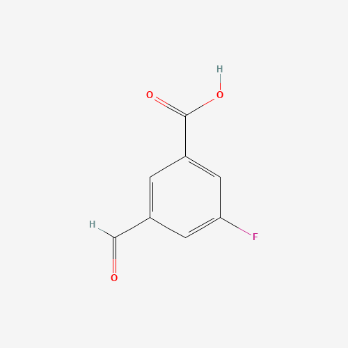 3-fluoro-5-formylbenzoic acid (CAS: 1289005-85-1) - Chemical Structure and Molecular Formula 
