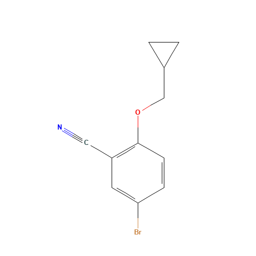 5-bromo-2-(cyclopropylmethoxy)benzonitrile (CAS: 876938-68-0) - Chemical Structure and Molecular Formula 