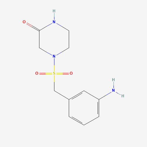 4-[(3-aminophenyl)methylsulfonyl]piperazin-2-one (CAS: 1094798-13-6) - Chemical Structure and Molecular Formula 