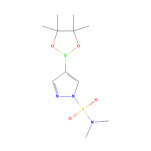 N,N-dimethyl-4-(4,4,5,5-tetramethyl-1,3,2-dioxaborolan-2-yl)pyrazole-1-sulfonamide (CAS: 959585-47-8) - Chemical Structure and Molecular Formula 