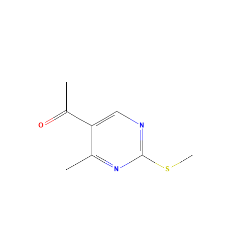 1-(4-methyl-2-methylsulfanylpyrimidin-5-yl)ethanone (CAS: 66373-26-0) - Chemical Structure and Molecular Formula 