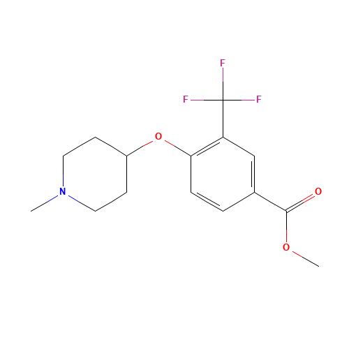 methyl 4-(1-methylpiperidin-4-yl)oxy-3-(trifluoromethyl)benzoate (CAS: 1318242-89-5) - Related Chemical Product