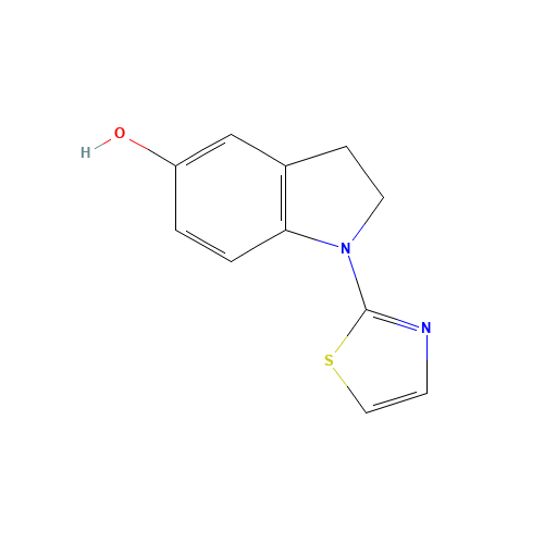 1-(1,3-thiazol-2-yl)-2,3-dihydroindol-5-ol (CAS: 1426952-96-6) - Chemical Structure and Molecular Formula 