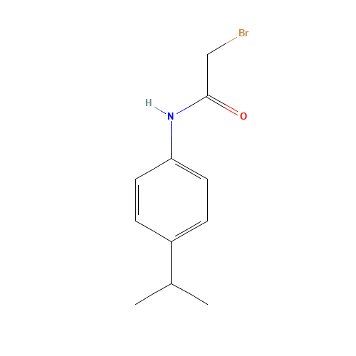 2-bromo-N-(4-propan-2-ylphenyl)acetamide (CAS: 171241-77-3) - Chemical Structure and Molecular Formula 
