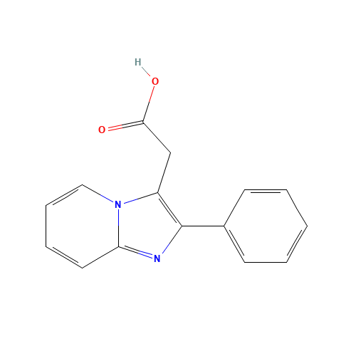 2-(2-phenylimidazo[1,2-a]pyridin-3-yl)acetic acid (CAS: 365213-68-9) - Chemical Structure and Molecular Formula 