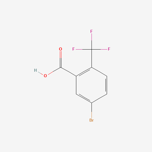 5-bromo-2-(trifluoromethyl)benzoic acid (CAS: 654-97-7) - Chemical Structure and Molecular Formula 