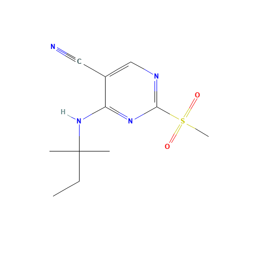 4-(2-methylbutan-2-ylamino)-2-methylsulfonylpyrimidine-5-carbonitrile (CAS: 1403865-17-7) - Related Chemical Product