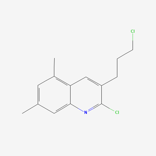 2-chloro-3-(3-chloropropyl)-5,7-dimethylquinoline (CAS: 948294-58-4) - Chemical Structure and Molecular Formula 