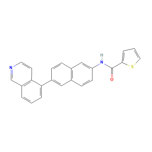 N-(6-isoquinolin-5-ylnaphthalen-2-yl)thiophene-2-carboxamide (CAS: 919362-55-3) - Chemical Structure and Molecular Formula 
