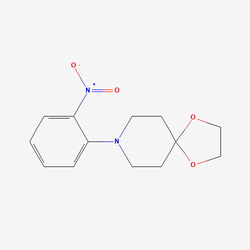 8-(2-nitrophenyl)-1,4-dioxa-8-azaspiro[4.5]decane (CAS: 218610-20-9) - Chemical Structure and Molecular Formula 
