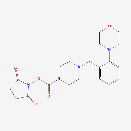 (2,5-dioxopyrrolidin-1-yl) 4-[(2-morpholin-4-ylphenyl)methyl]piperazine-1-carboxylate (CAS: 1460030-17-4) - Related Chemical Product