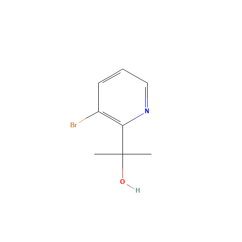 2-(3-bromopyridin-2-yl)propan-2-ol (CAS: 1240594-87-9) - Chemical Structure and Molecular Formula 