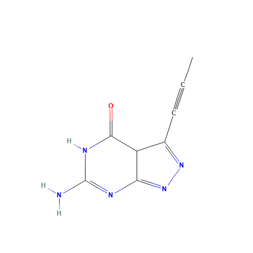 6-amino-3-prop-1-ynyl-1,3a-dihydropyrazolo[3,4-d]pyrimidin-4-one (CAS: 637338-72-8) - Related Chemical Product