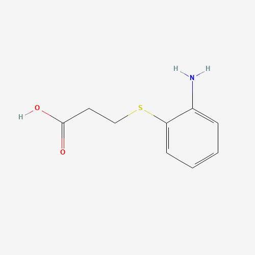 3-(2-aminophenyl)sulfanylpropanoic acid (CAS: 63928-26-7) - Chemical Structure and Molecular Formula 