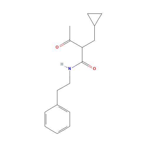 2-(cyclopropylmethyl)-3-oxo-N-(2-phenylethyl)butanamide (CAS: 938180-75-7) - Chemical Structure and Molecular Formula 