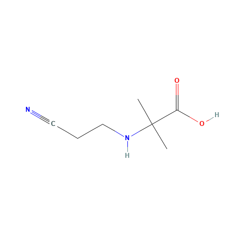 2-(2-cyanoethylamino)-2-methylpropanoic acid (CAS: 106556-63-2) - Chemical Structure and Molecular Formula 