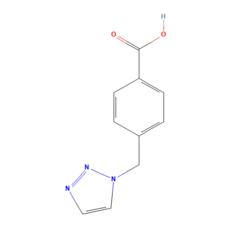 4-(triazol-1-ylmethyl)benzoic acid (CAS: 118618-53-4) - Chemical Structure and Molecular Formula 