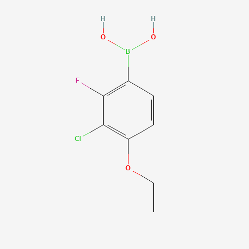 (3-chloro-4-ethoxy-2-fluorophenyl)boronic acid (CAS: 909122-50-5) - Chemical Structure and Molecular Formula 