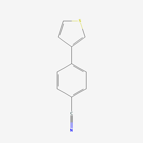 4-thiophen-3-ylbenzonitrile (CAS: 172507-33-4) - Chemical Structure and Molecular Formula 