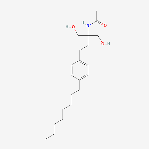 N-[1-hydroxy-2-(hydroxymethyl)-4-(4-octylphenyl)butan-2-yl]acetamide (CAS: 249289-10-9) - Chemical Structure and Molecular Formula 