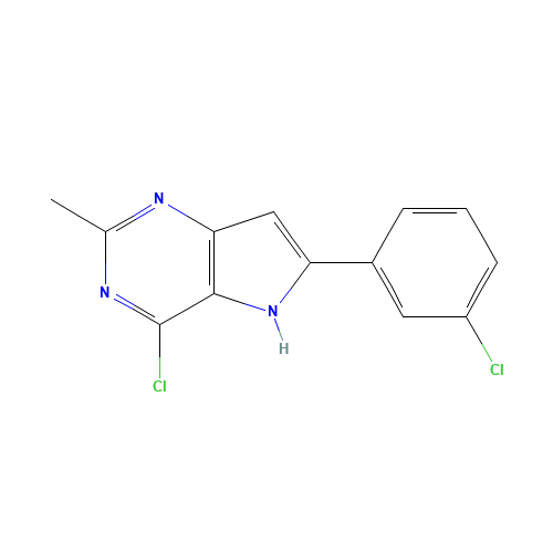 4-chloro-6-(3-chlorophenyl)-2-methyl-5H-pyrrolo[3,2-d]pyrimidine (CAS: 237435-39-1) - Related Chemical Product