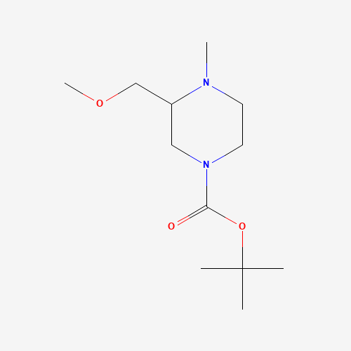 tert-butyl 3-(methoxymethyl)-4-methylpiperazine-1-carboxylate (CAS: 1404531-52-7) - Chemical Structure and Molecular Formula 