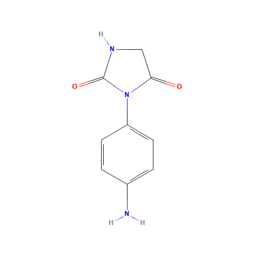 3-(4-aminophenyl)imidazolidine-2,4-dione (CAS: 625094-32-8) - Chemical Structure and Molecular Formula 