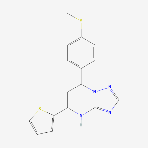 7-(4-methylsulfanylphenyl)-5-thiophen-2-yl-1,7-dihydro-[1,2,4]triazolo[1,5-a]pyrimidine (CAS: 423136-44-1) - Related Chemical Product