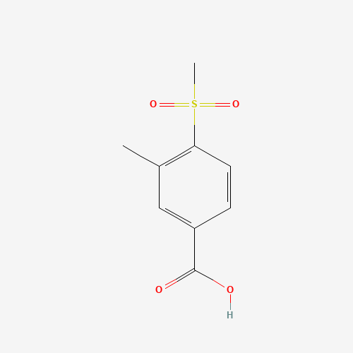 3-methyl-4-methylsulfonylbenzoic acid (CAS: 1186663-65-9) - Chemical Structure and Molecular Formula 