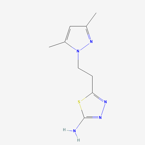 5-[2-(3,5-dimethylpyrazol-1-yl)ethyl]-1,3,4-thiadiazol-2-amine (CAS: 957484-31-0) - Related Chemical Product