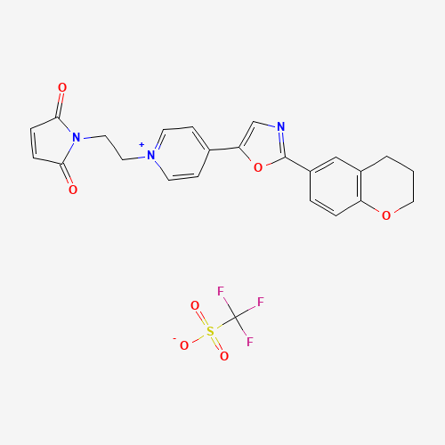 1-[2-[4-[2-(3,4-dihydro-2H-chromen-6-yl)-1,3-oxazol-5-yl]pyridin-1-ium-1-yl]ethyl]pyrrole-2,5-dione;trifluoromethanesulfonate (CAS: 155863-05-1) - Related Chemical Product