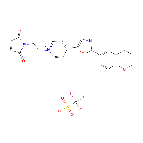 1-[2-[4-[2-(3,4-dihydro-2H-chromen-6-yl)-1,3-oxazol-5-yl]pyridin-1-ium-1-yl]ethyl]pyrrole-2,5-dione;trifluoromethanesulfonate (CAS: 155863-05-1) - Related Chemical Product