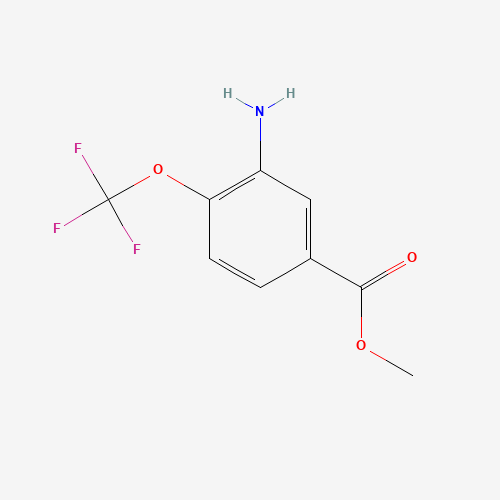 methyl 3-amino-4-(trifluoromethoxy)benzoate (CAS: 721-09-5) - Chemical Structure and Molecular Formula 