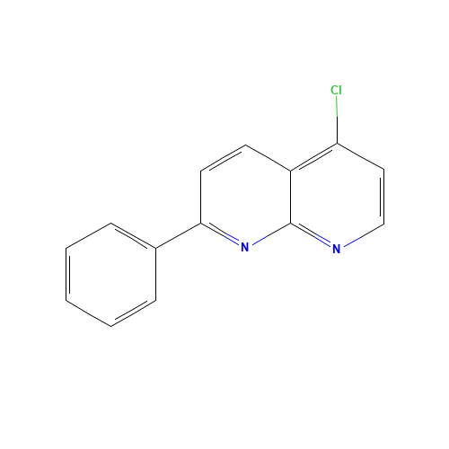 5-chloro-2-phenyl-1,8-naphthyridine (CAS: 1235974-71-6) - Chemical Structure and Molecular Formula 